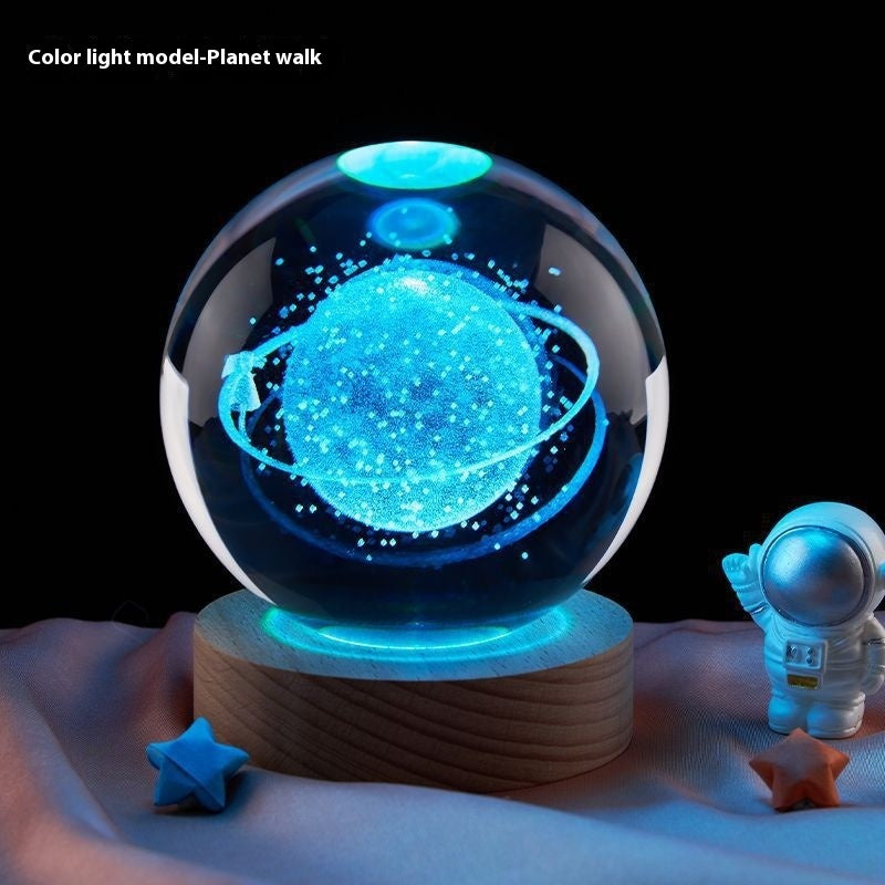 Grabzaa™ Moon Small Night Lamp – Creative Crystal Ball Decoration!