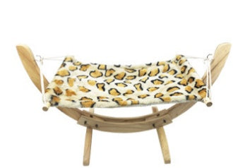 Grabzaa™ Wooden Cat Hammock Bed – Stylish & Cozy Resting Spot