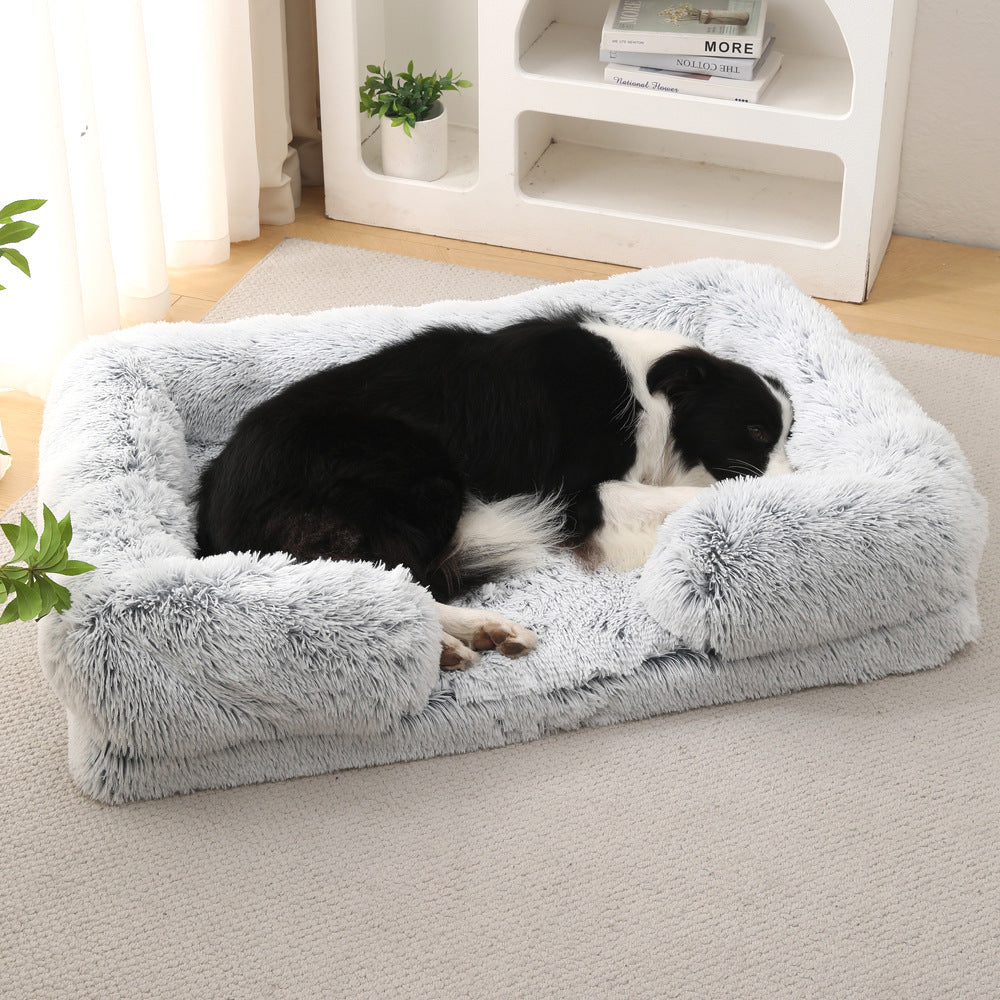 Grabzaa™ Plush Round Pet Bed – Cozy & Warm Winter Haven for Dogs & Cats