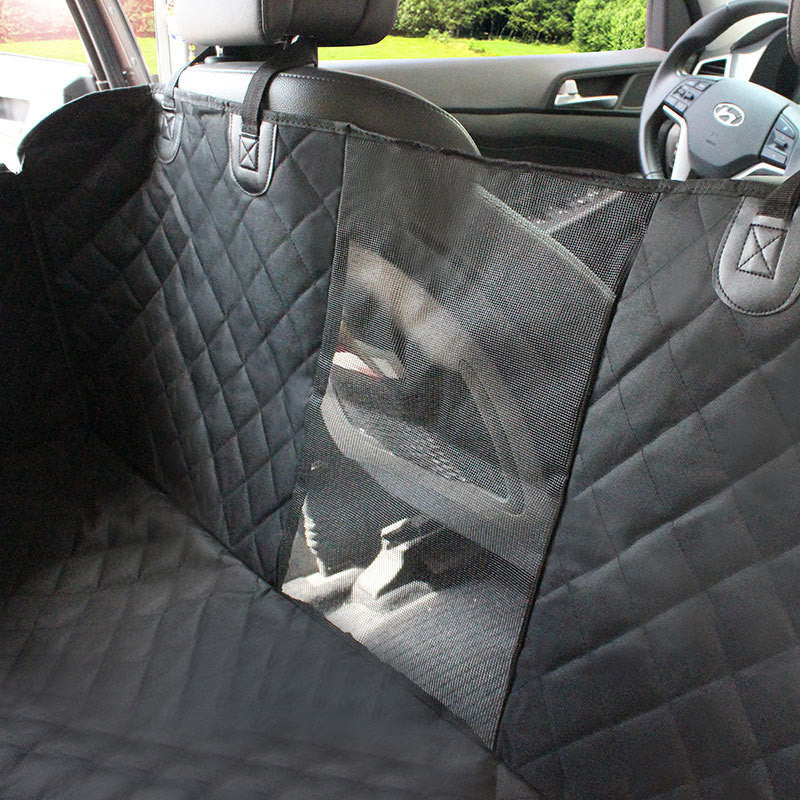 Grabzaa™ Waterproof & Scratch-Resistant Car Pet Seat Cover – Durable Protection with Mesh Window