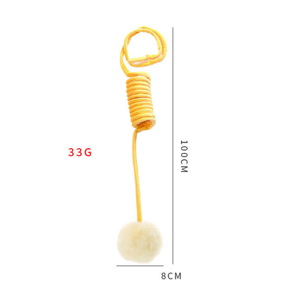 Grabzaa™ Interactive Spring Cat Toy – Self-Hi Sucker with Rabbit Hair Ball for Endless Fun