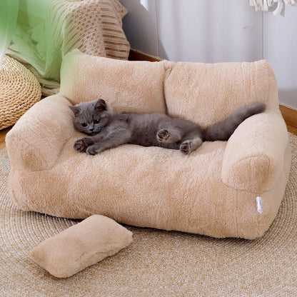 Grabzaa™ Luxury Plush Cat & Dog Bed – Cozy Winter Nest for Ultimate Comfort