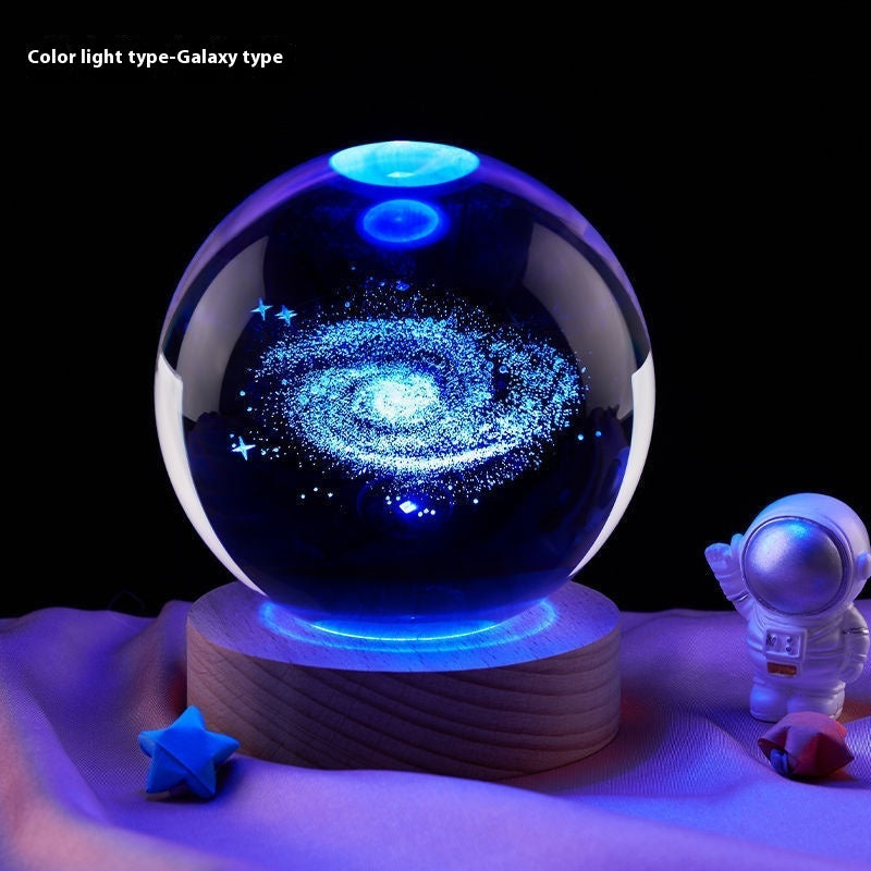 Grabzaa™ Moon Small Night Lamp – Creative Crystal Ball Decoration!