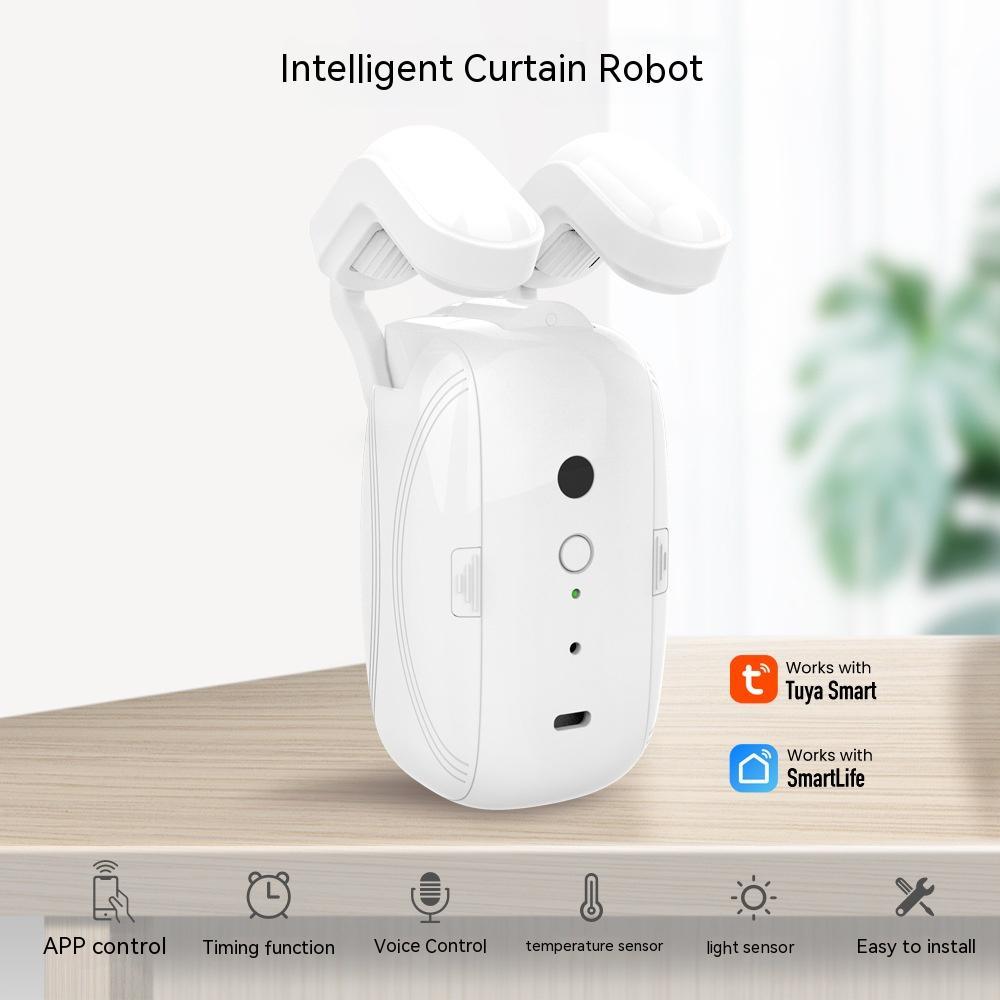 Grabzaa™ Smart WiFi Curtain Robot | Automatic Electric Curtain Companion for Roman Rods & Smart Homes