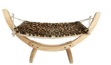 Grabzaa™ Wooden Cat Hammock Bed – Stylish & Cozy Resting Spot