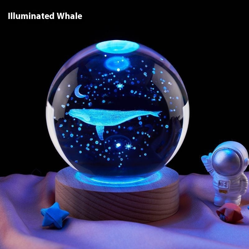 Grabzaa™ Moon Small Night Lamp – Creative Crystal Ball Decoration!