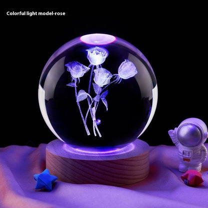 Grabzaa™ Moon Small Night Lamp – Creative Crystal Ball Decoration!