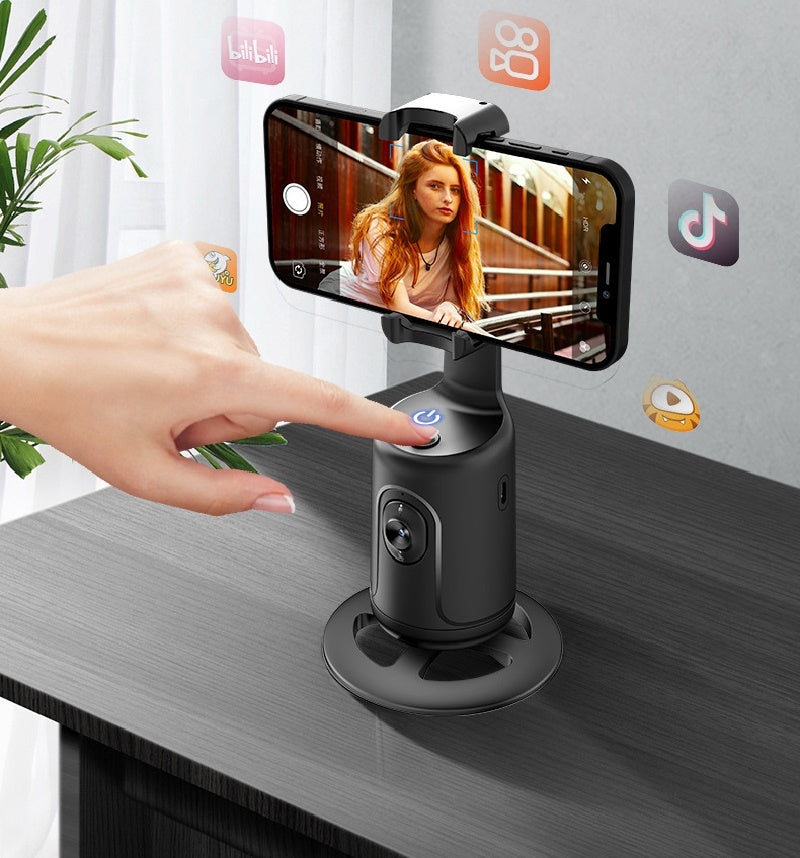 Grabzaa™ 360° Auto Face Tracking Gimbal – Your Smart AI-Powered Video Companion!