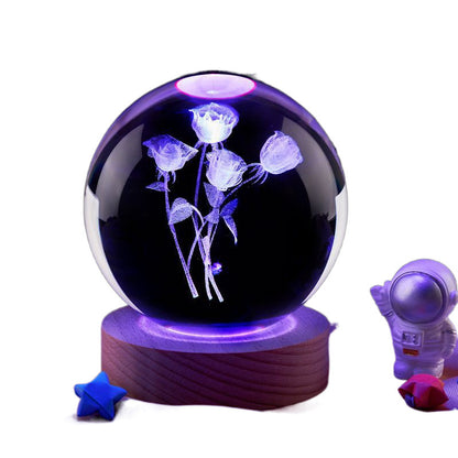 Grabzaa™ Moon Small Night Lamp – Creative Crystal Ball Decoration!