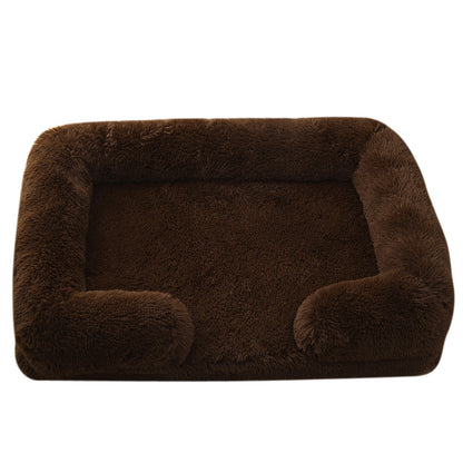 Grabzaa™ Plush Round Pet Bed – Cozy & Warm Winter Haven for Dogs & Cats