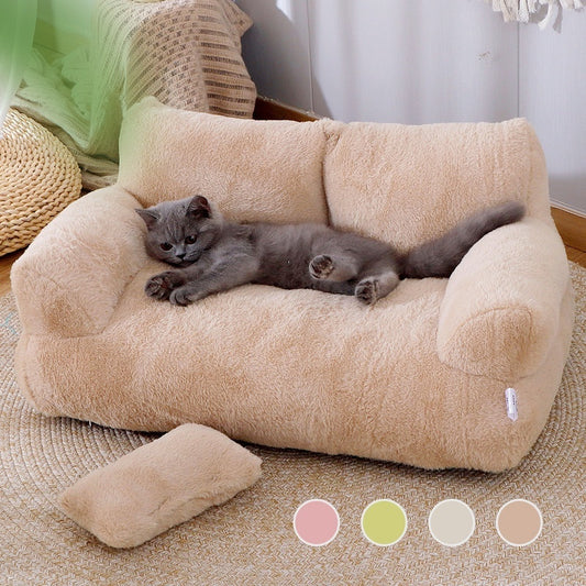 Grabzaa™ Luxury Plush Cat & Dog Bed – Cozy Winter Nest for Ultimate Comfort