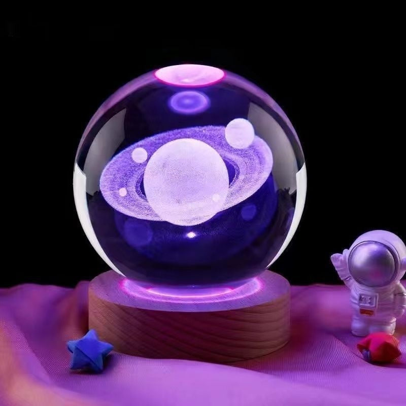 Grabzaa™ Moon Small Night Lamp – Creative Crystal Ball Decoration!