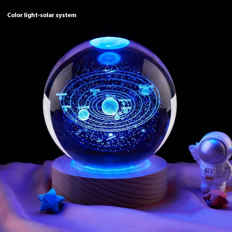 Grabzaa™ Moon Small Night Lamp – Creative Crystal Ball Decoration!