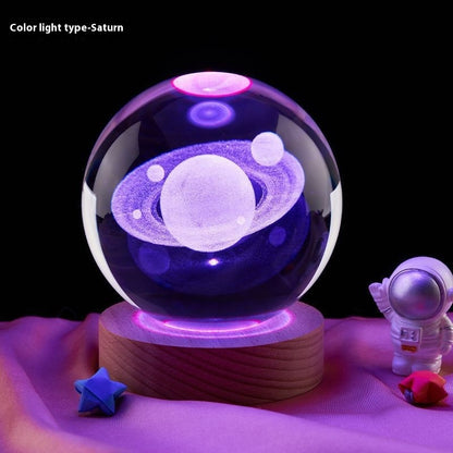 Grabzaa™ Moon Small Night Lamp – Creative Crystal Ball Decoration!