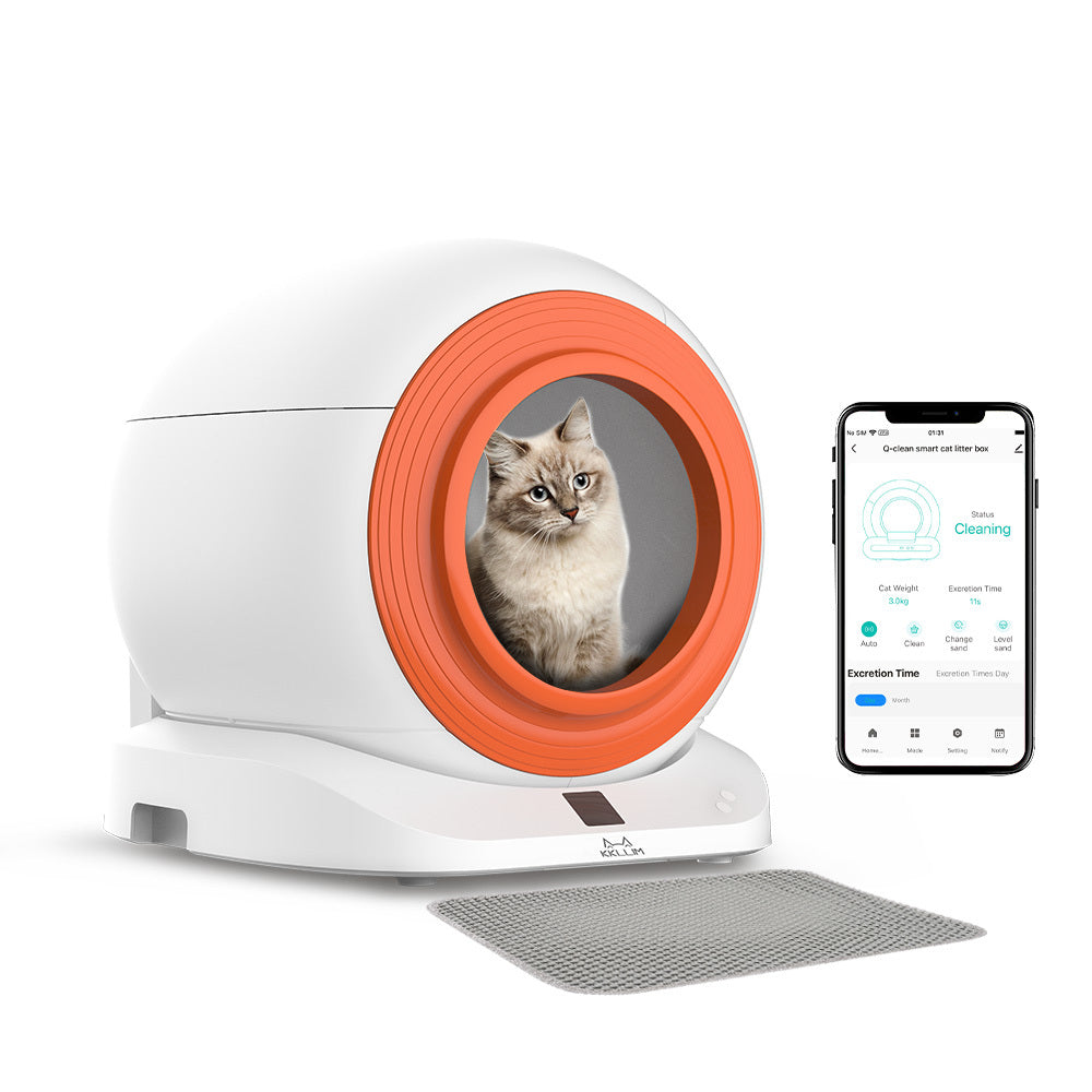 Grabzaa™ Smart Automatic Cat Litter Box – Self-Cleaning, Odor Control & App Integration