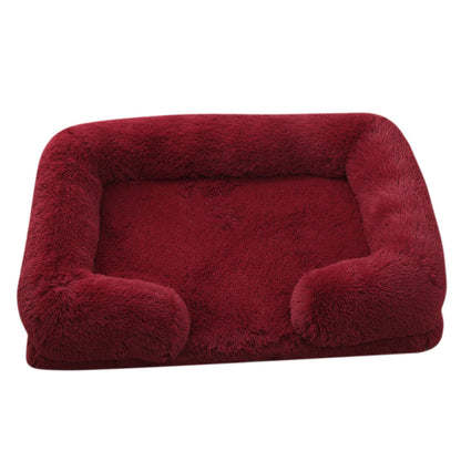 Grabzaa™ Plush Round Pet Bed – Cozy & Warm Winter Haven for Dogs & Cats