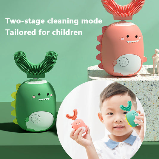 Grabzaa™ Kids U-Shaped Electric Toothbrush – Soft, Safe & Waterproof"