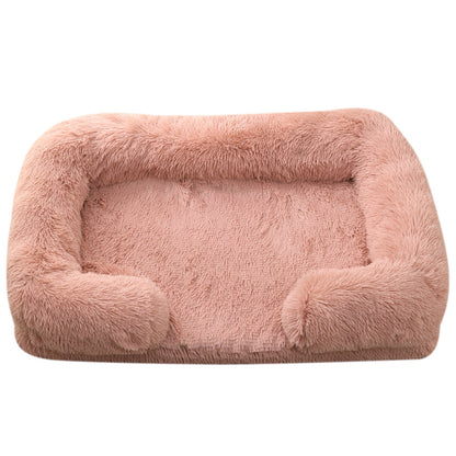 Grabzaa™ Plush Round Pet Bed – Cozy & Warm Winter Haven for Dogs & Cats