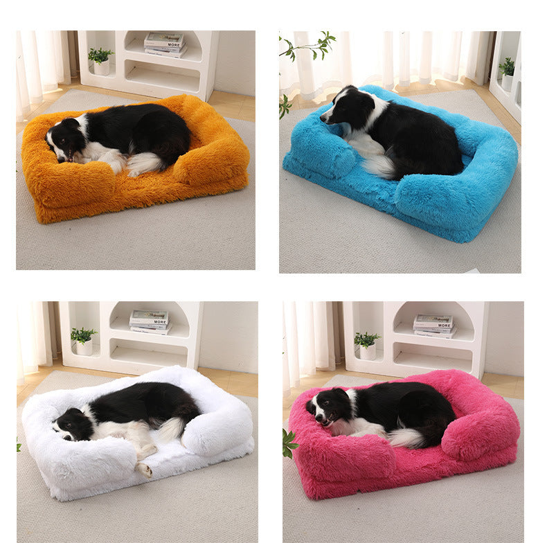 Grabzaa™ Plush Round Pet Bed – Cozy & Warm Winter Haven for Dogs & Cats